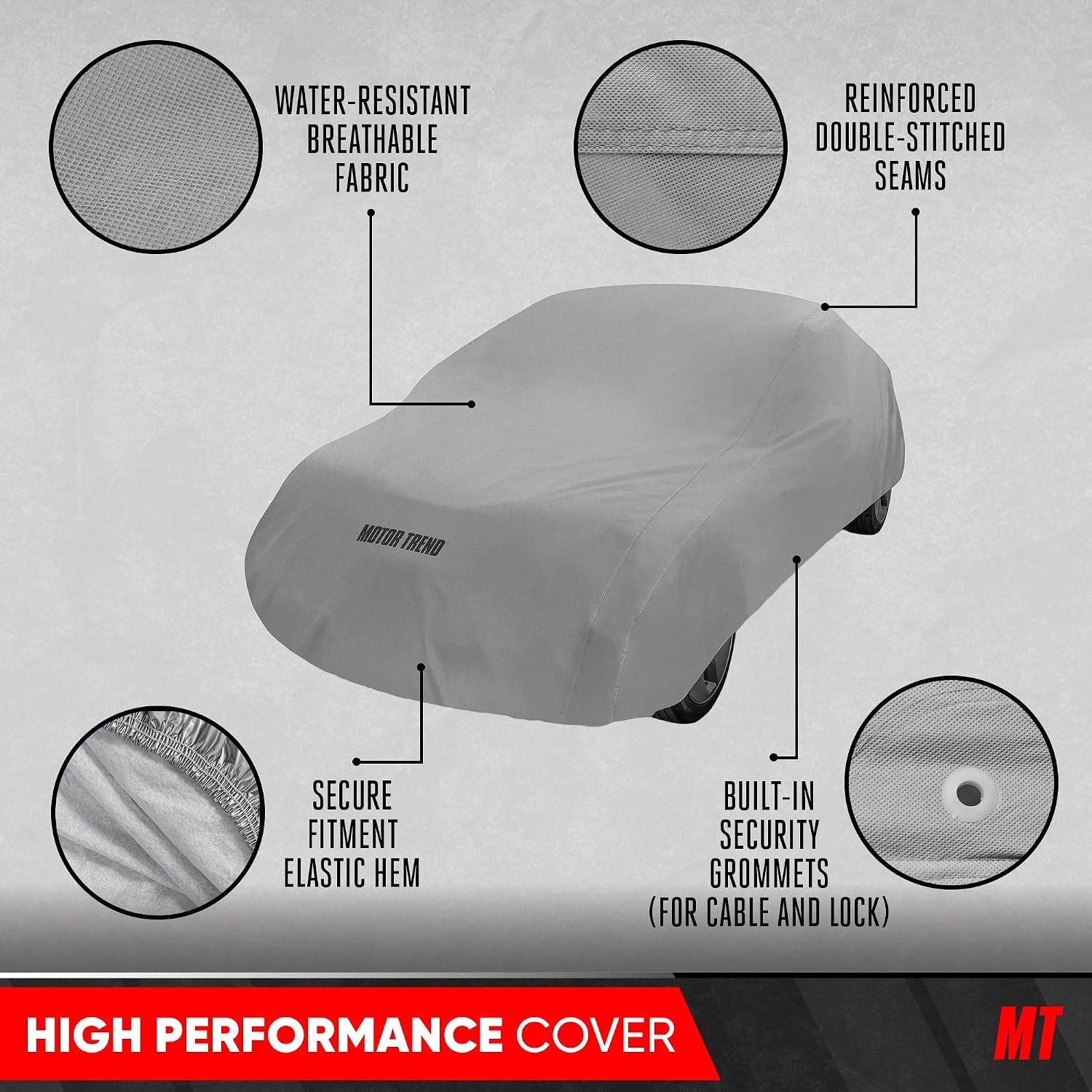 image:imageMotor Trend 4Series Lightweight Car Cover Fits 19782025 Mitsubishi Mirage ES LE BE SE Breathable AntiMoisture WaterResistant ScratchResistant AllWeather Outdoor amp Indoor UseHonda Fit 20092025
