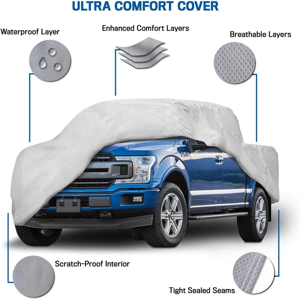 image:imageMotor Trend Custom Fit Truck Cover for Toyota Tundra 20062019 Heavy Duty Car Cover Waterproof All Weather Indoor Outdoor Heavy Duty Car Cover for Automobiles UV Rain Snow Dust Winter Storage