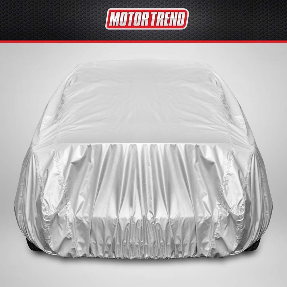 image:imageMotor Trend FlexCover Car Cover Waterproof AllWeather SUV Truck Car Covers for Snow Ice Rain Sun UV Dust Hail Protection IndoorOutdoor Full Exterior Cover Sedan Car Cover Fits Up to 170 LengthSilver