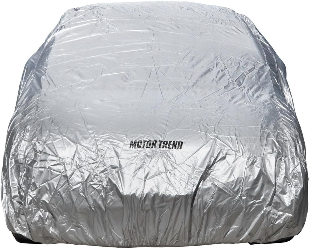 image:imageMotor Trend Universal Fit Car Cover for Cars SUVs Trucks Vans WaterResistant AllWeather Scratch Resistant Reflective Full Coverage Protect Against Rain Snow Hail Sun UV Protection Dust XLargeLarge