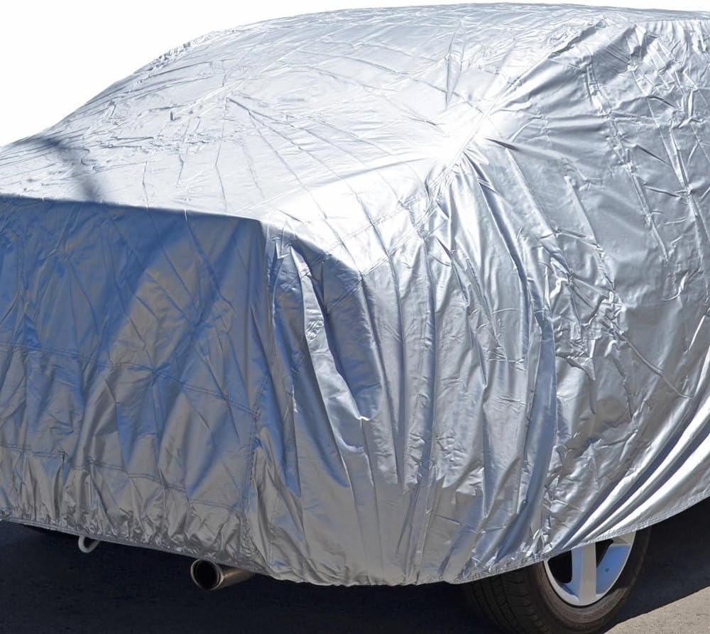 image:imageMotor Trend Universal Fit Car Cover for Cars SUVs Trucks Vans WaterResistant AllWeather Scratch Resistant Reflective Full Coverage Protect Against Rain Snow Hail Sun UV Protection Dust XLargeSmall