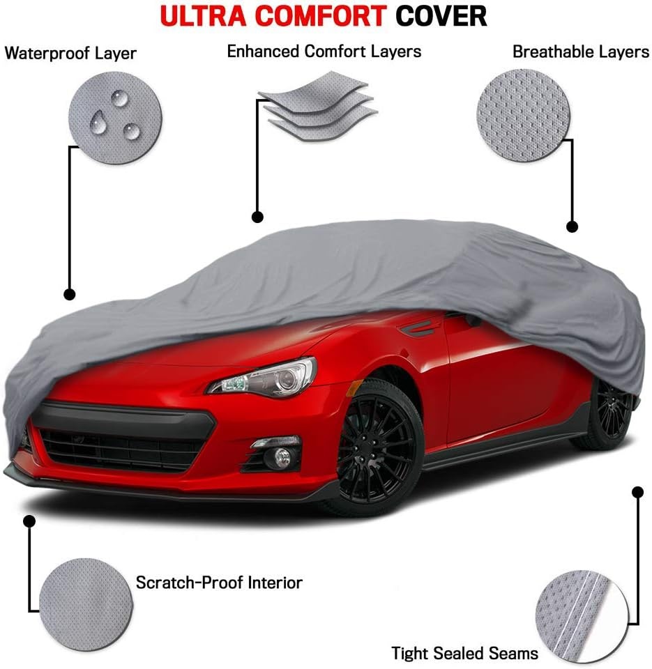 image:imageMotorTrend Custom Fit Car Cover for Ford Mustang 19652004 AllWeather Protection for Cars Trucks amp SUVs UV Resistant Waterproof ScratchResistant Vehicle Cover for Outdoor amp IndoorToyota 86 Subaru BRZ Scion FRS 20122025