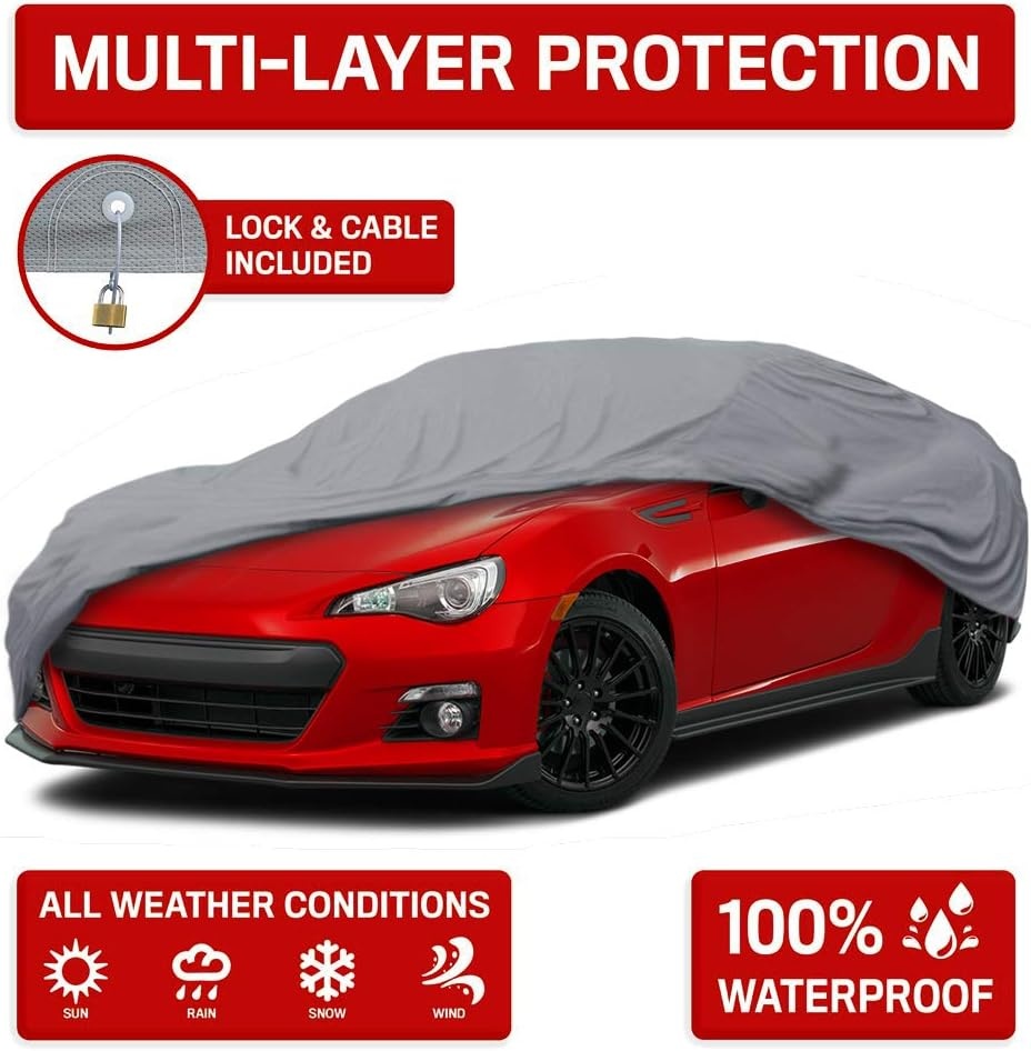 image:imageMotorTrend Custom Fit Car Cover for Ford Mustang 19652004 AllWeather Protection for Cars Trucks amp SUVs UV Resistant Waterproof ScratchResistant Vehicle Cover for Outdoor amp IndoorToyota 86 Subaru BRZ Scion FRS 20122025