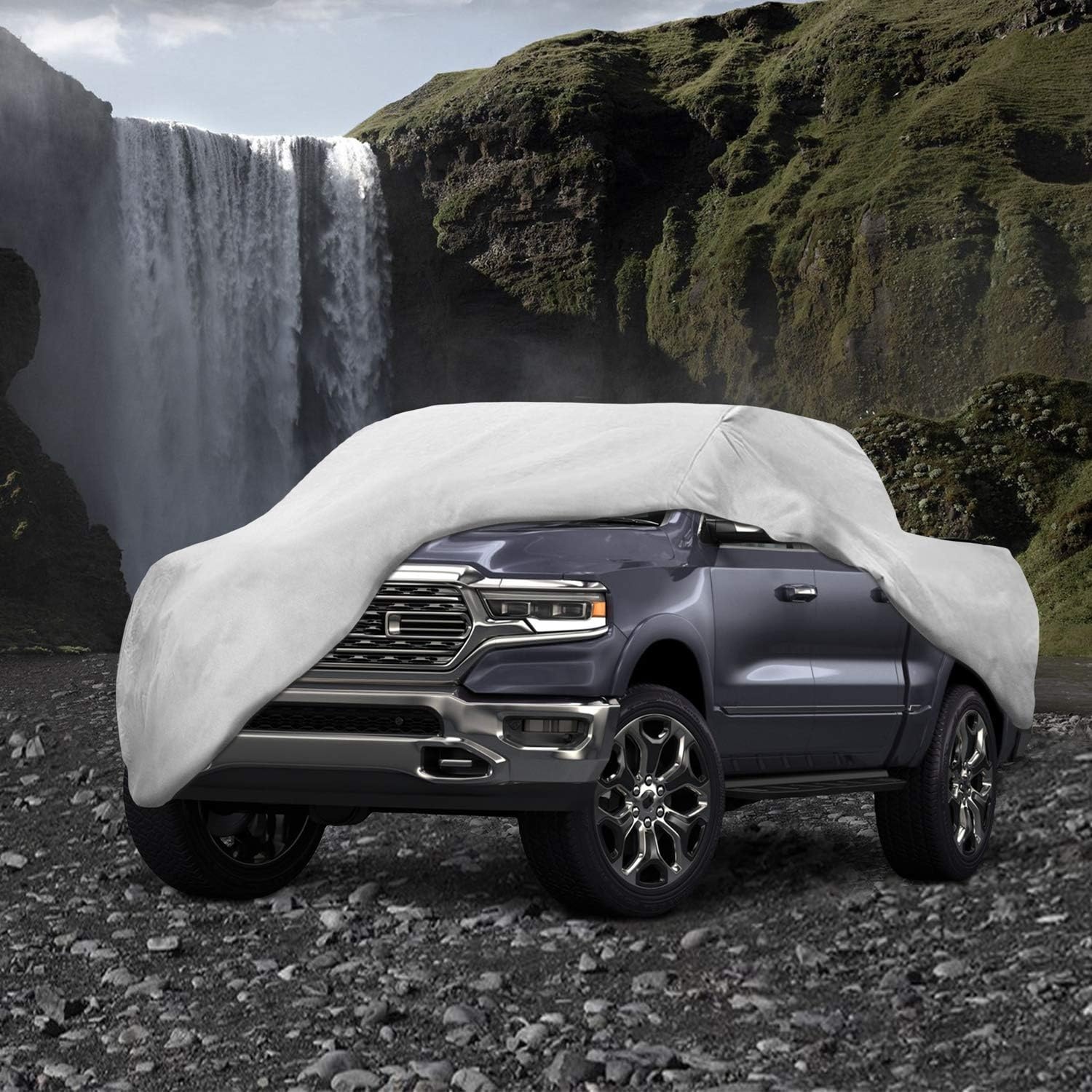 image:imageTruck Car Cover For Automobiles Heavy Duty Waterproof All Weather MultiLayer Outdoor Indoor Protection UV Sun Rain Snow Dust Universal Fit For All Trucks Pickup Trucks 264L x 80W x 69HMax Bed Length 96 250 L x 80 W x 69 H