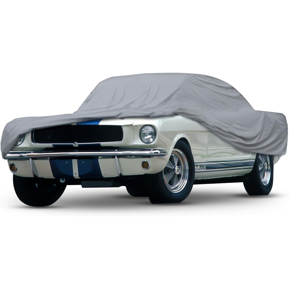 image:imageMotor Trend 4Series Lightweight Car Cover Fits 20092023 Dodge Challenger Sedan SXT RT SRT Hellcat Breathable AntiMoisture WaterResistant ScratchResistant AllWeather Outdoor amp Indoor UseFord Mustang Classic 19641973