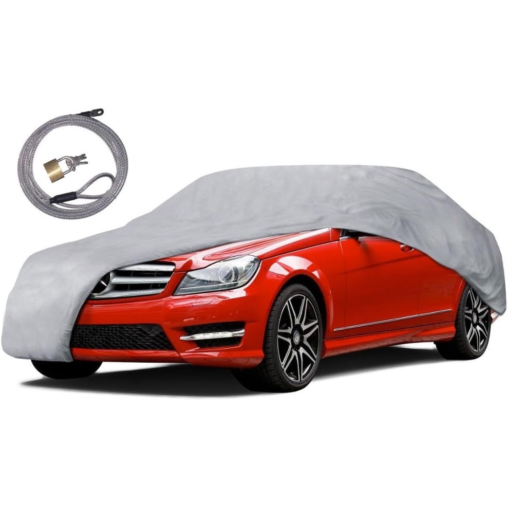 image:imageMotor Trend AUTO Armor All Weather Proof Universal Fit Car Cover UV Water Proof Gray Fits up to 210170 inches
