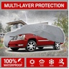 Motor Trend 4-Layer 4-Season Auto (Waterproof Outdoor UV Protection for Heavy Duty Use Full Car Cover for Vans, Suvs, Crossovers up to 210″)(225″ (L) x 80″ (W) x 63″(H))