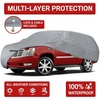 Motor Trend 4-Layer 4-Season Auto (Waterproof Outdoor UV Protection for Heavy Duty Use Full Car Cover for Vans, Suvs, Crossovers up to 210″)(225″ (L) x 80″ (W) x 63″(H))