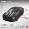 Motor Trend Black USA Flag Waterproof Car Cover – All Weather Outdoor Protection, UV Resistant, Windproof, Scratchproof – Semi-Universal Fit Sedan Full Car Cover for Sun Rain Snow (171”- 190” Length)(Black Flag Up to 190″)