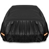 Motor Trend Black USA Flag Waterproof Car Cover – All Weather Outdoor Protection, UV Resistant, Windproof, Scratchproof – Semi-Universal Fit Sedan Full Car Cover for Sun Rain Snow (171”- 190” Length)(Black Up to 210″)