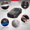 Motor Trend Black USA Flag Waterproof Car Cover – All Weather Outdoor Protection, UV Resistant, Windproof, Scratchproof – Semi-Universal Fit Sedan Full Car Cover for Sun Rain Snow (171”- 190” Length)(Black Flag Up to 190″)