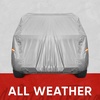 Motor Trend Black USA Flag Waterproof Car Cover – All Weather Outdoor Protection, UV Resistant, Windproof, Scratchproof – Semi-Universal Fit Sedan Full Car Cover for Sun Rain Snow (171”- 190” Length)(Silver 210″(L) x 77″(W) x 60″(H))