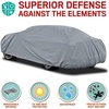 Motor Trend Breathable Lightweight Car Cover, Anti-Moisture Build-Up Water-Resistant Scratch-Resistant Travel-Friendly, Universal Fit for Cars SUVs Trucks Vans All-Weather Outdoor/Indoor, (M) 170″ L(S)