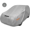 Motor Trend Black USA Flag Waterproof Car Cover – All Weather Outdoor Protection, UV Resistant, Windproof, Scratchproof – Semi-Universal Fit Sedan Full Car Cover for Sun Rain Snow (171”- 190” Length)(Silver 200″(L) x 77″(W) x 60″(H))