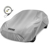 Motor Trend FlexCover Car Cover, Waterproof All-Weather SUV Truck Car Covers for Snow Ice Rain Sun UV Dust Hail Protection, Indoor/Outdoor Full Exterior Cover, Sedan Car Cover (Fits Up to 170″ Length)(Silver)