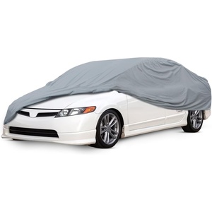 Motor Trend 4-Series Lightweight Car Cover, Fits 1978-2025 Mitsubishi Mirage ES LE BE SE, Breathable Anti-Moisture Water-Resistant Scratch-Resistant, All-Weather Outdoor & Indoor Use(Honda Civic (2001-2011))
