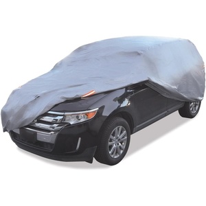 Motor Trend Black USA Flag Waterproof Car Cover – All Weather Outdoor Protection, UV Resistant, Windproof, Scratchproof – Semi-Universal Fit Sedan Full Car Cover for Sun Rain Snow (171”- 190” Length)(Silver 185″(L) x 72″(W) x 56″(H))